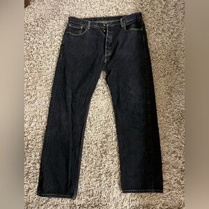 Classic Black Denim Jeans Levi's 40 x 36 • 40 waist 36 length • 501 style